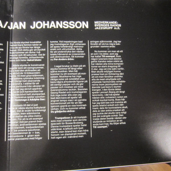 Jan Johansson ~ Du Glädjerika Sköna (Vinyl) - Djungel & Jazz