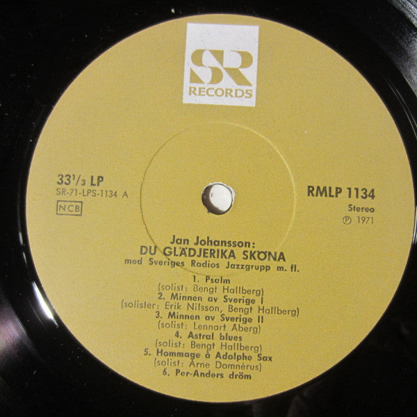 Jan Johansson ~ Du Glädjerika Sköna (Vinyl) - Djungel & Jazz