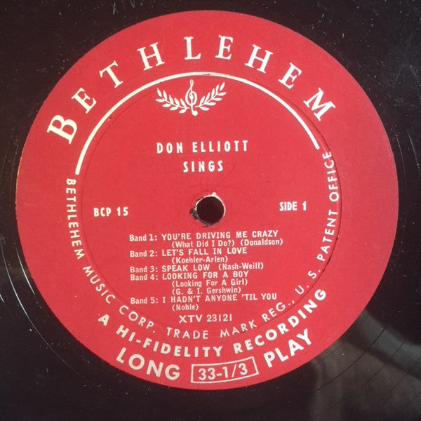Don Elliot ~ Don Elliot Sings (Vinyl) - Djungel & Jazz
