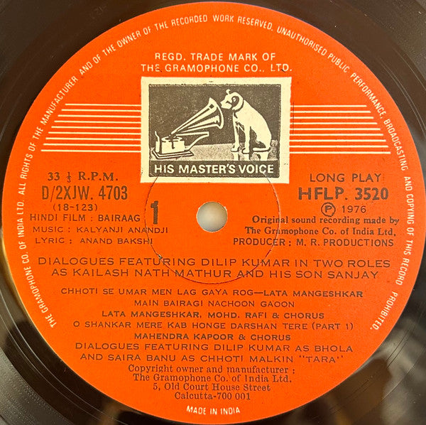 Kalyanji-Anandji, Anand Bakshi : Bairaag (LP, Album, RE)