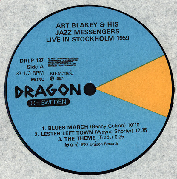 Art Blakey & The Jazz Messengers ~ Live In Stockholm 1959 (Vinyl) - Djungel & Jazz