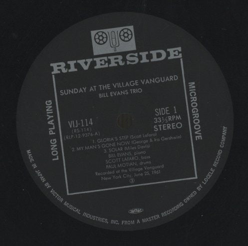 The Bill Evans Trio Featuring Scott LaFaro : Sunday At The Village Vanguard (LP, Album, RE)