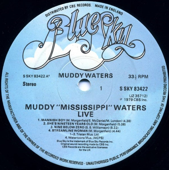 Muddy Waters : Muddy "Mississippi" Waters Live (LP, Album)