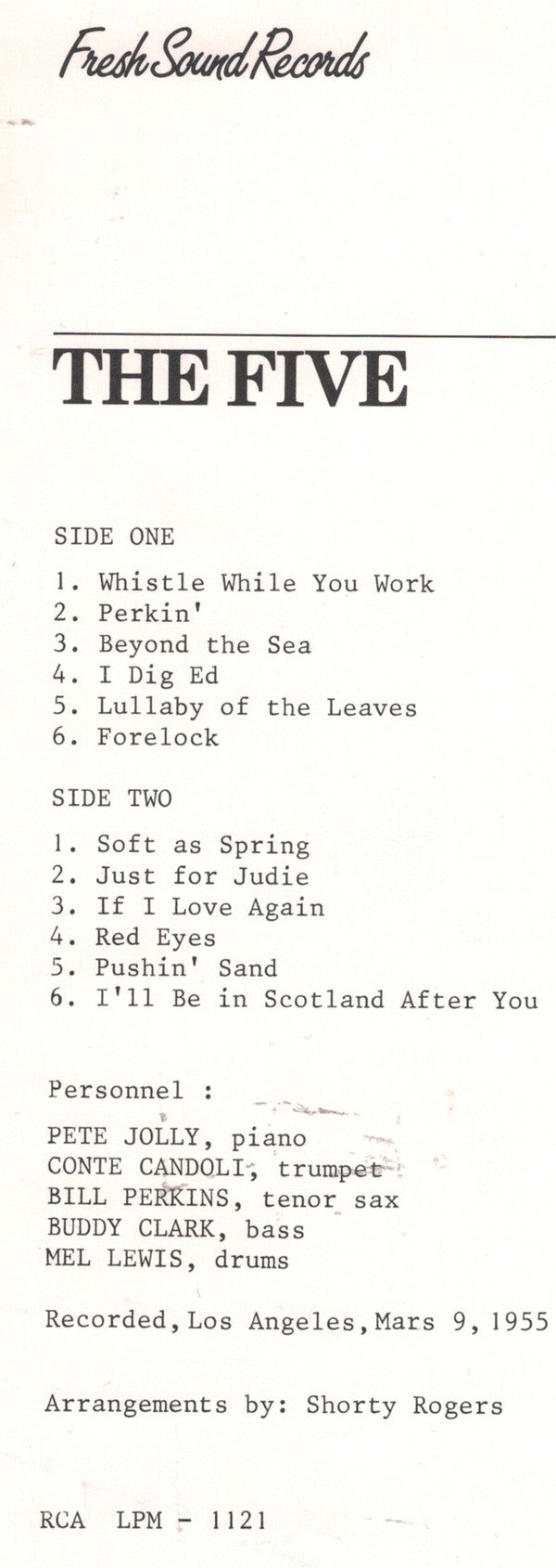 The Five  ~ The Five (Vinyl) - Djungel & Jazz