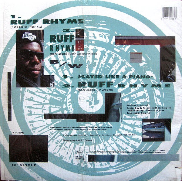 King Tee ~ Ruff Rhyme (Back Again) (Vinyl) - Djungel & Jazz