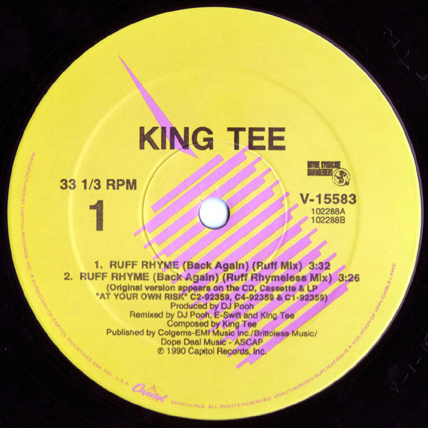 King Tee ~ Ruff Rhyme (Back Again) (Vinyl) - Djungel & Jazz