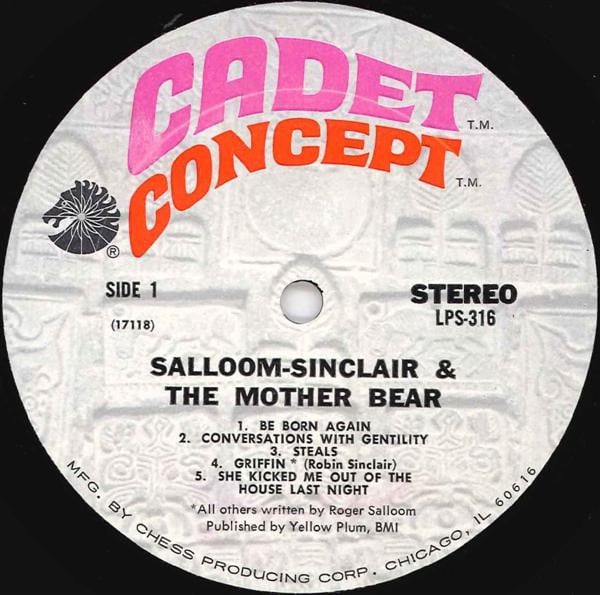 Salloom, Sinclair And The Mother Bear ~ Salloom, Sinclair And The Mother Bear (Vinyl) - Djungel & Jazz