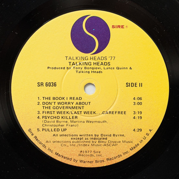 Talking Heads : Talking Heads: 77 (LP, Album, Win)