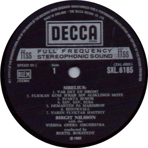 Birgit Nilsson, The Vienna Opera Orchestra, Bertil Bokstedt, Grieg : Sibelius : Rangström ~ Songs From The Land Of The Midnight Sun (Vinyl) - Djungel & Jazz