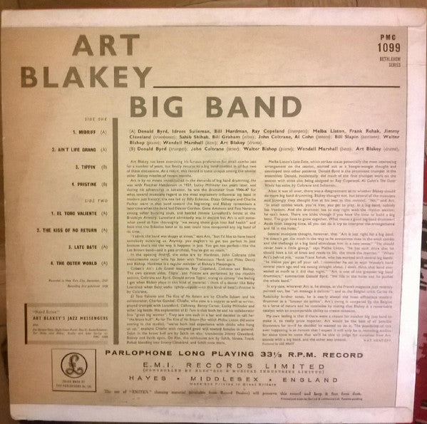 Art Blakey's Big Band : Art Blakey Big Band (LP, Mono)