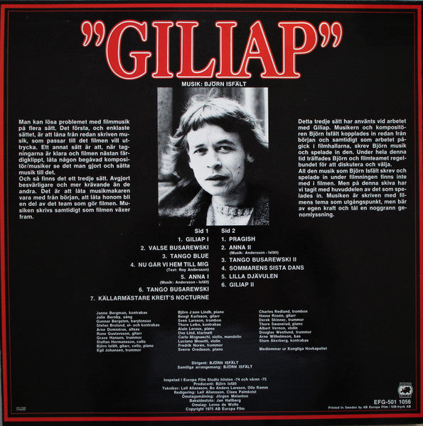 Björn Isfält ~ "Giliap" (Vinyl) - Djungel & Jazz