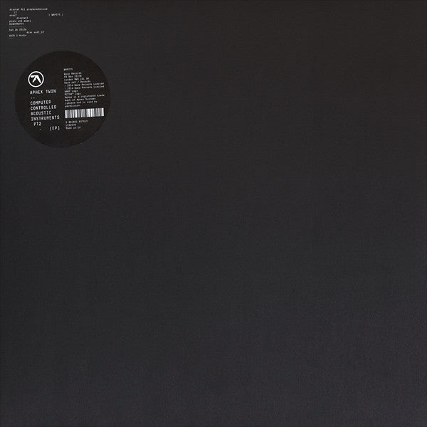 Aphex Twin ~ Computer Controlled Acoustic Instruments Pt2 (EP) (Vinyl) - Djungel & Jazz