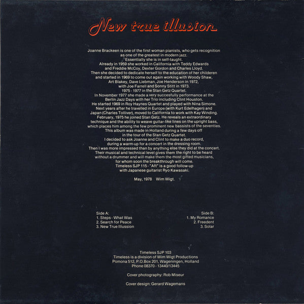 Joanne Brackeen, Clint Houston : New True Illusion (LP, RE)
