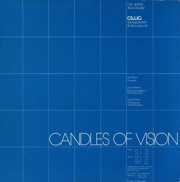 Eje Thelin / Pierre Favre / Jouck Minor ~ Candles Of Vision (Vinyl) - Djungel & Jazz