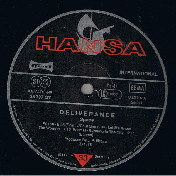 Space : Deliverance (LP, Album, Gat)