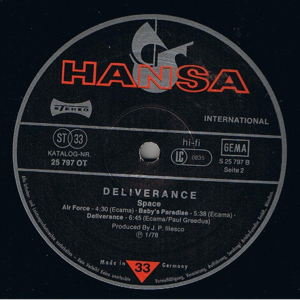 Space : Deliverance (LP, Album, Gat)