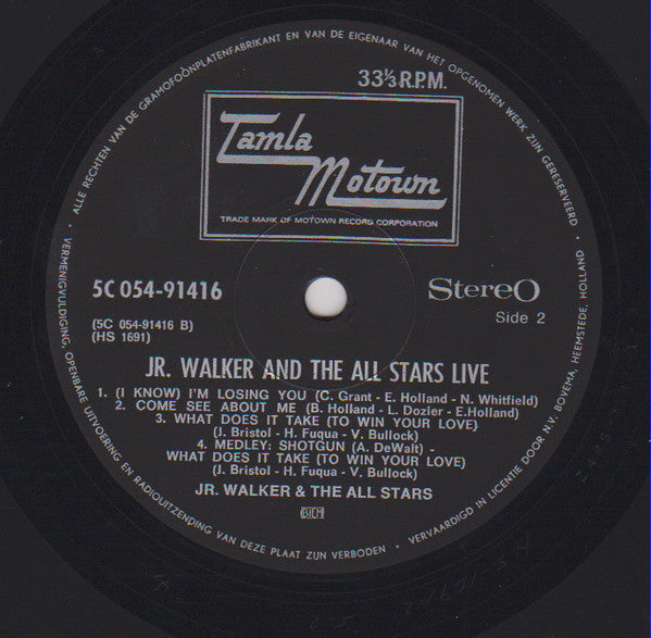 Jr. Walker & The All Stars ~ Live (Vinyl) - Djungel & Jazz
