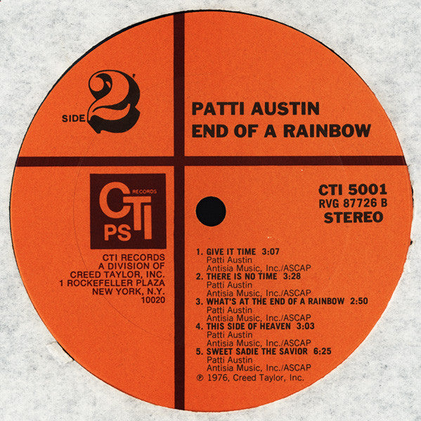 Patti Austin ~ End Of A Rainbow (Vinyl) - Djungel & Jazz