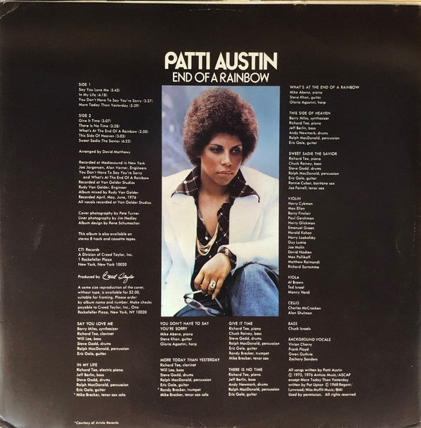 Patti Austin ~ End Of A Rainbow (Vinyl) - Djungel & Jazz