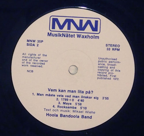 Hoola Bandoola Band ~ Vem Kan Man Lita På? (Vinyl) - Djungel & Jazz