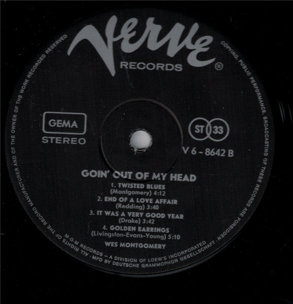 Wes Montgomery ~ Goin' Out Of My Head (Vinyl) - Djungel & Jazz