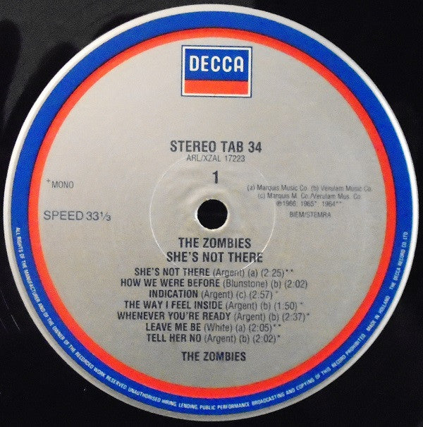 The Zombies ~ She's Not There (Vinyl) - Djungel & Jazz