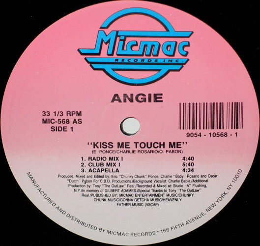 Angie  ~ Kiss Me Touch Me (Vinyl) - Djungel & Jazz