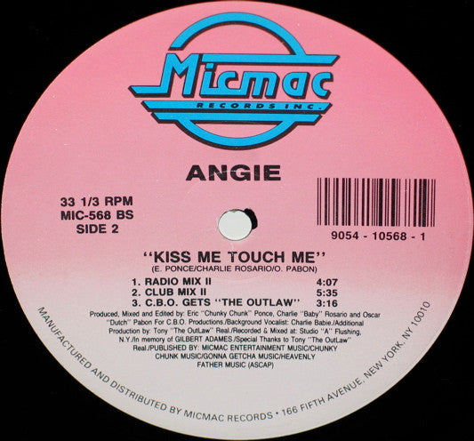 Angie  ~ Kiss Me Touch Me (Vinyl) - Djungel & Jazz