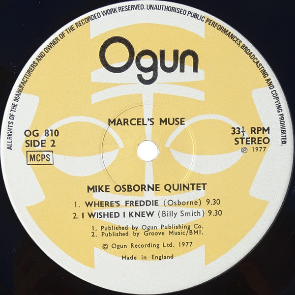 Mike Osborne Quintet ~ Marcel's Muse (Vinyl) - Djungel & Jazz