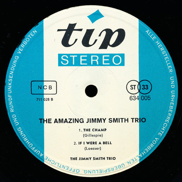 Jimmy Smith Trio ~ The Amazing Jimmy Smith Trio Live! (Vinyl) - Djungel & Jazz