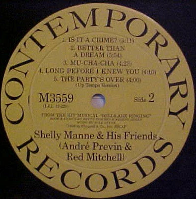 Shelly Manne & His Friends, André Previn & Red Mitchell ~ Bells Are Ringing (Vinyl) - Djungel & Jazz