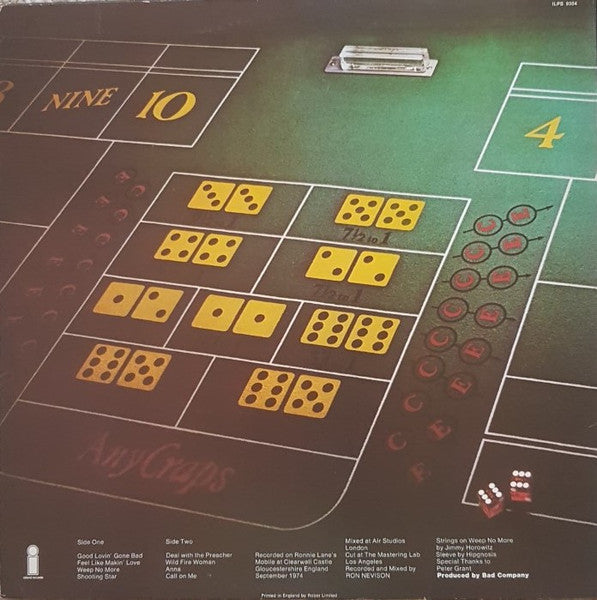 Bad Company  ~ Straight Shooter (Vinyl) - Djungel & Jazz