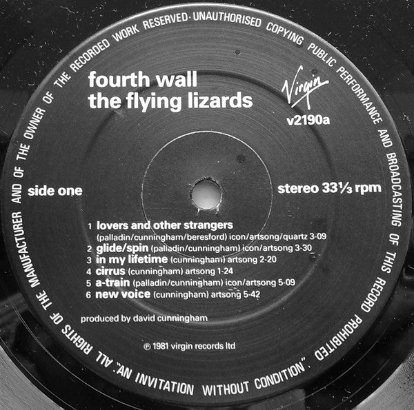 The Flying Lizards ~ Fourth Wall (Vinyl) - Djungel & Jazz