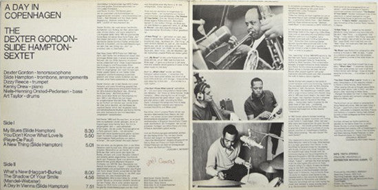 Dexter Gordon & Slide Hampton : A Day In Copenhagen (LP, Album, RE)