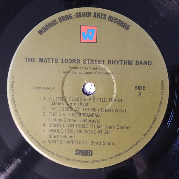 The Watts 103rd Street Rhythm Band ~ Hot Heat And Sweet Groove (Vinyl) - Djungel & Jazz