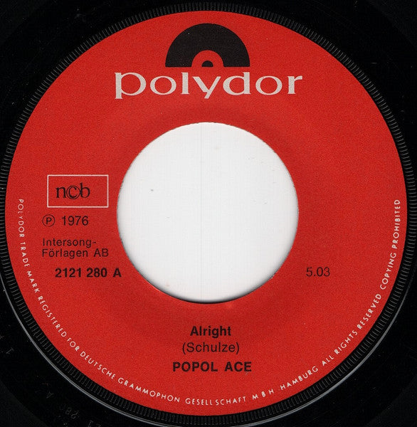 Popol Ace ~ Alright / Mr. Bigalow (Vinyl) - Djungel & Jazz