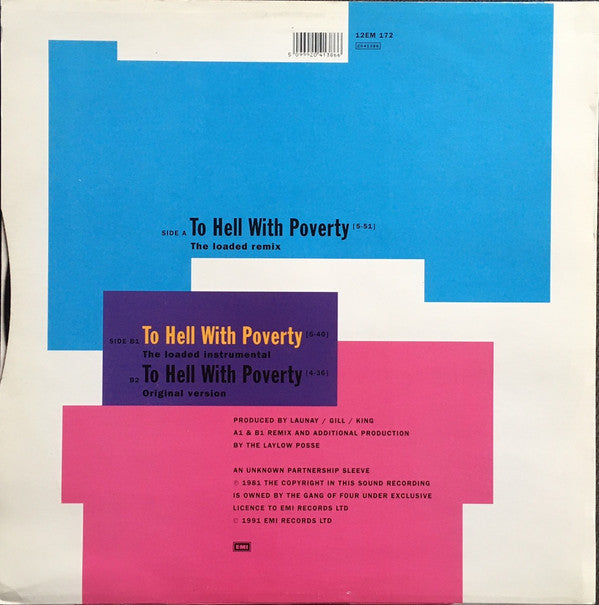 Gang Of Four : To Hell With Poverty (The Loaded Remix) (12")