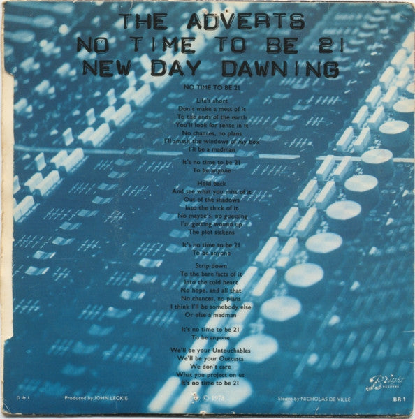 The Adverts ~ No Time To Be 21 (Vinyl) - Djungel & Jazz