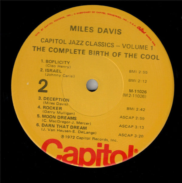 Miles Davis And His Orchestra ~ The Complete Birth Of The Cool (Vinyl) - Djungel & Jazz