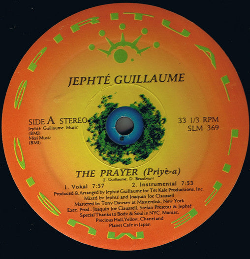 Jephté Guillaume Featuring Daniel* & Marjorie Beaubrun : The Prayer (Priyè-a) (12")