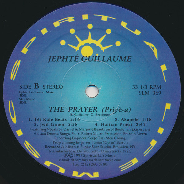 Jephté Guillaume Featuring Daniel* & Marjorie Beaubrun : The Prayer (Priyè-a) (12")