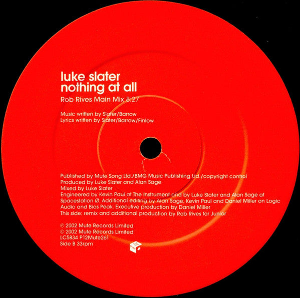Luke Slater ~ Nothing At All (Vinyl) - Djungel & Jazz