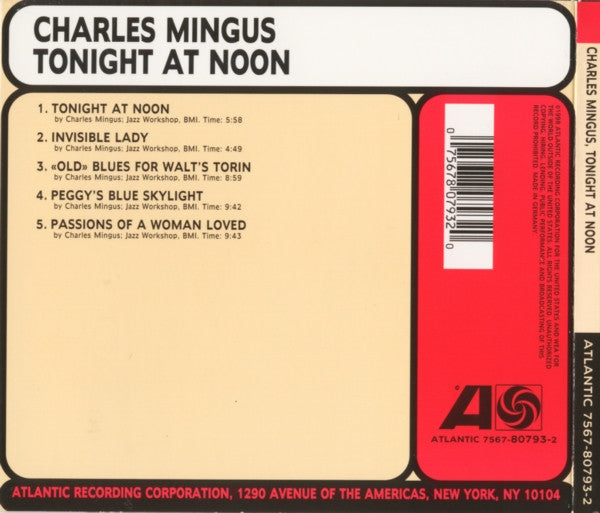 Charles Mingus ~ Tonight At Noon (Vinyl) - Djungel & Jazz