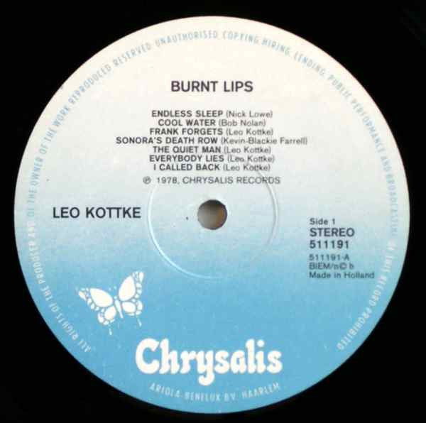 Leo Kottke ~ Burnt Lips (Vinyl) - Djungel & Jazz