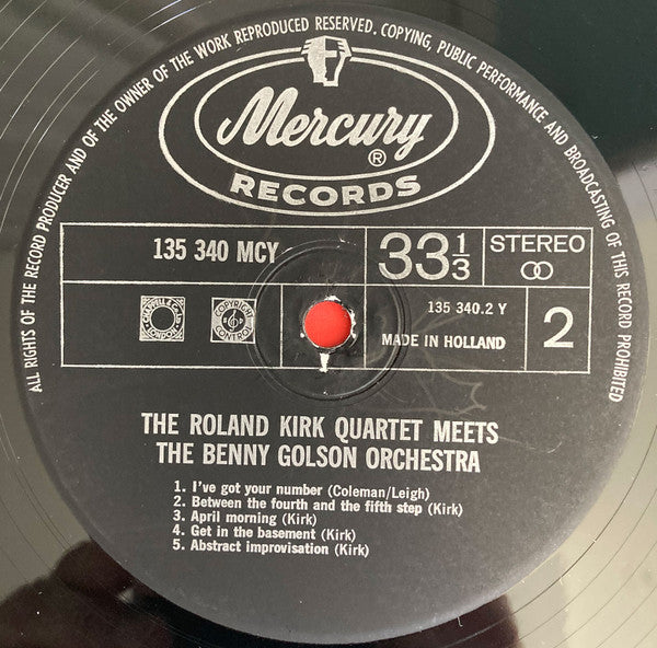 The Roland Kirk Quartet Meets The Benny Golson Orchestra : The Roland Kirk Quartet Meets The Benny Golson Orchestra (LP, Album)