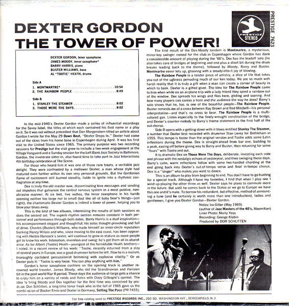 Dexter Gordon ~ The Tower Of Power! (Vinyl) - Djungel & Jazz