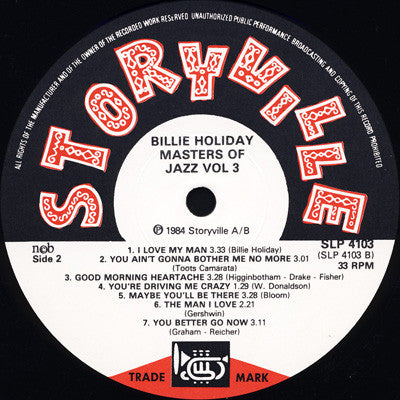 Billie Holiday ~ Master Of Jazz (Vinyl) - Djungel & Jazz