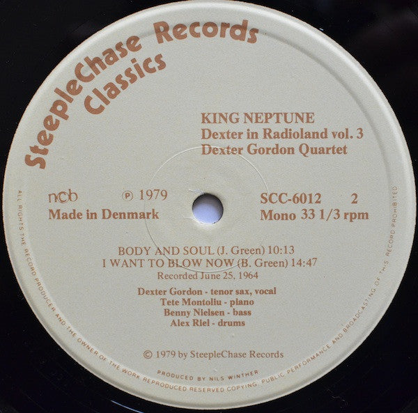 Dexter Gordon Quartet ~ King Neptune (Vinyl) - Djungel & Jazz