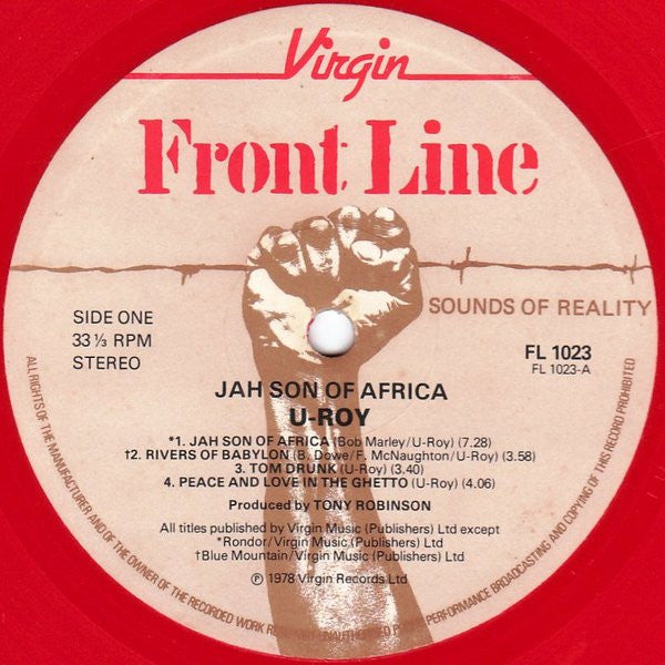 U-Roy : Jah Son Of Africa (LP, Album, Red)