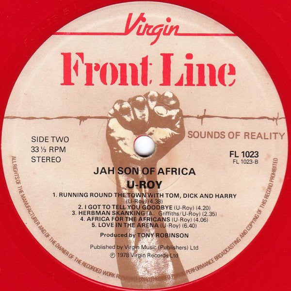U-Roy : Jah Son Of Africa (LP, Album, Red)